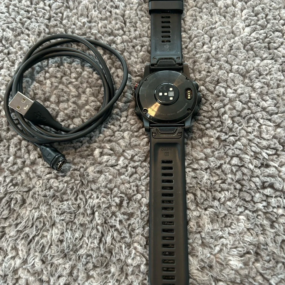 Garmin Fenix 5S Plus Black Smartwatch with Charger